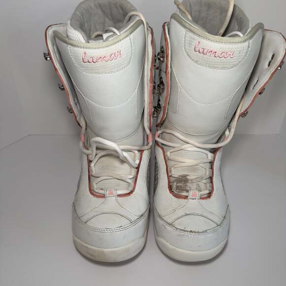 Lamar Women's Snowboard Boots White Pink Size 9 - Picture 2 of 8